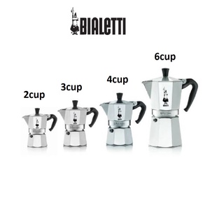 ấm nấu cà phê bialetti moka pot express (2-4) cup, màu bạc