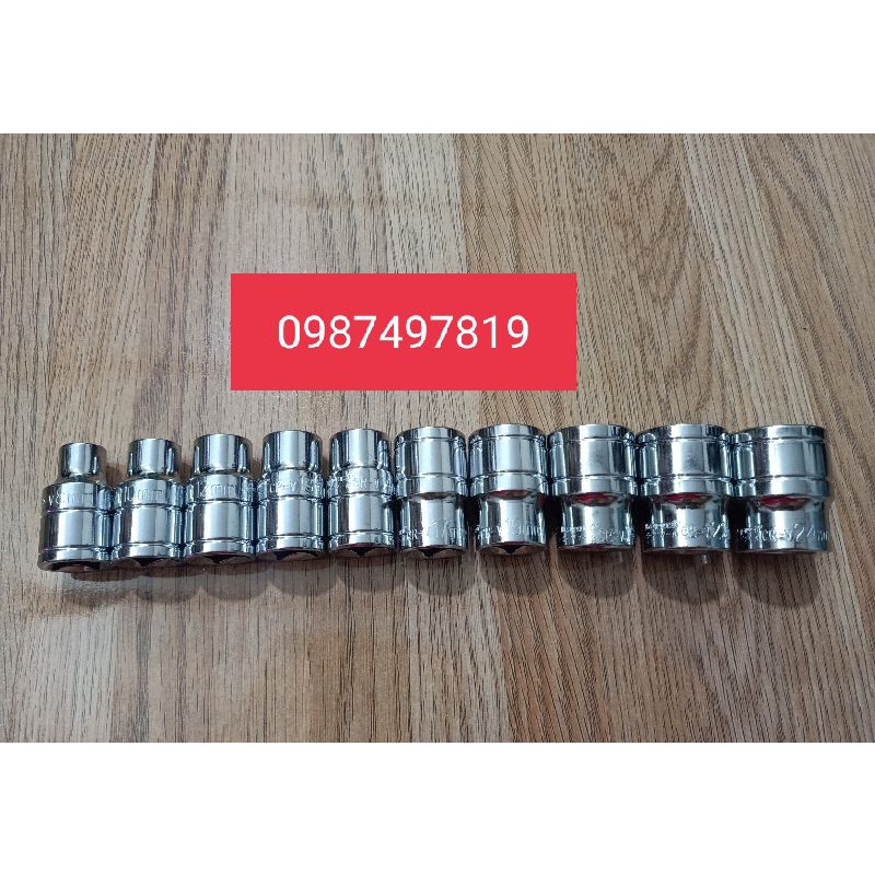 Combo Cần Siết Tự Động 72 Răng KAPUSI Và 10 Đầu Tuýp 1/2 Đủ Màu Nhiều Hiệu Loại 1 Siêu Bền