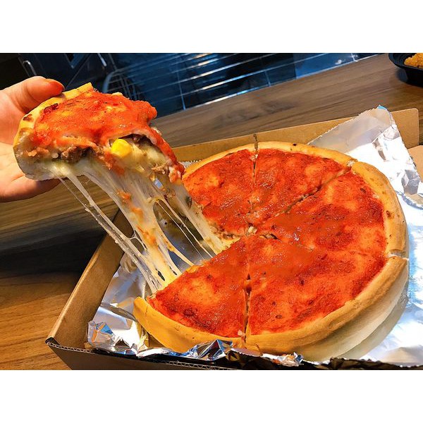 Pizza chicago nhân nhồi phomai cực nhiều