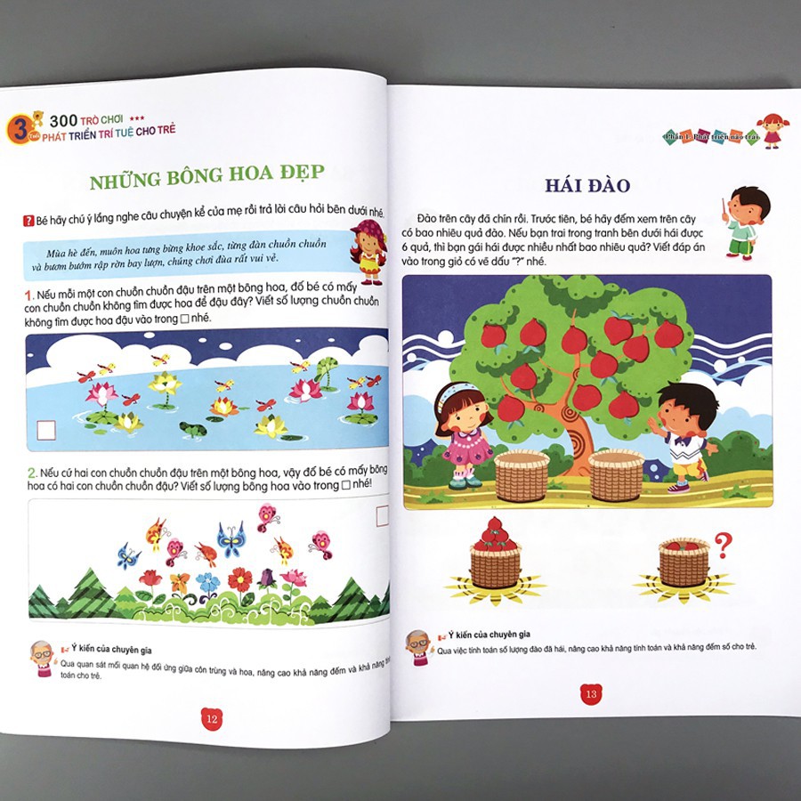 Sách - 300 trò chơi phát triển trí tuệ cho trẻ 3 tuổi