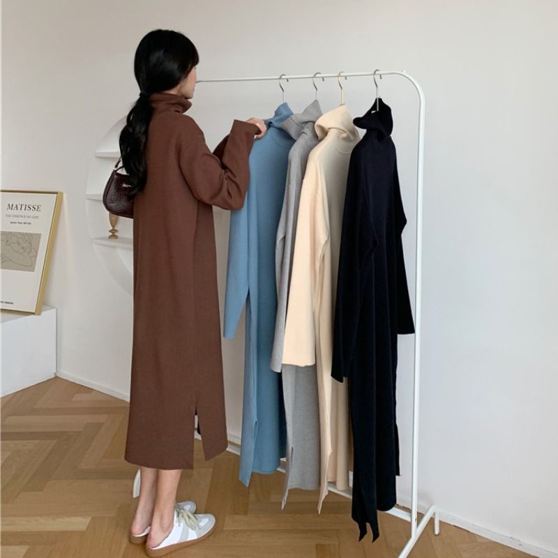 Đầm IELGY dài cổ cao giữ ấm thời trang cho nữ