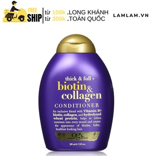 Bộ dầu gội - xả biotin collagen 385ml