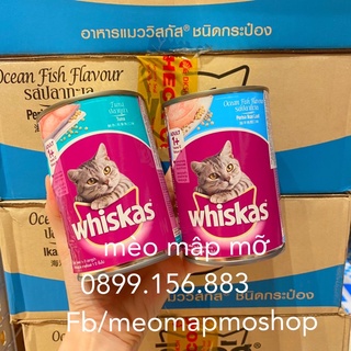 Pate Lon Whiskas 400g Cho Mèo | 2 Vị cá ngừ - cá biển