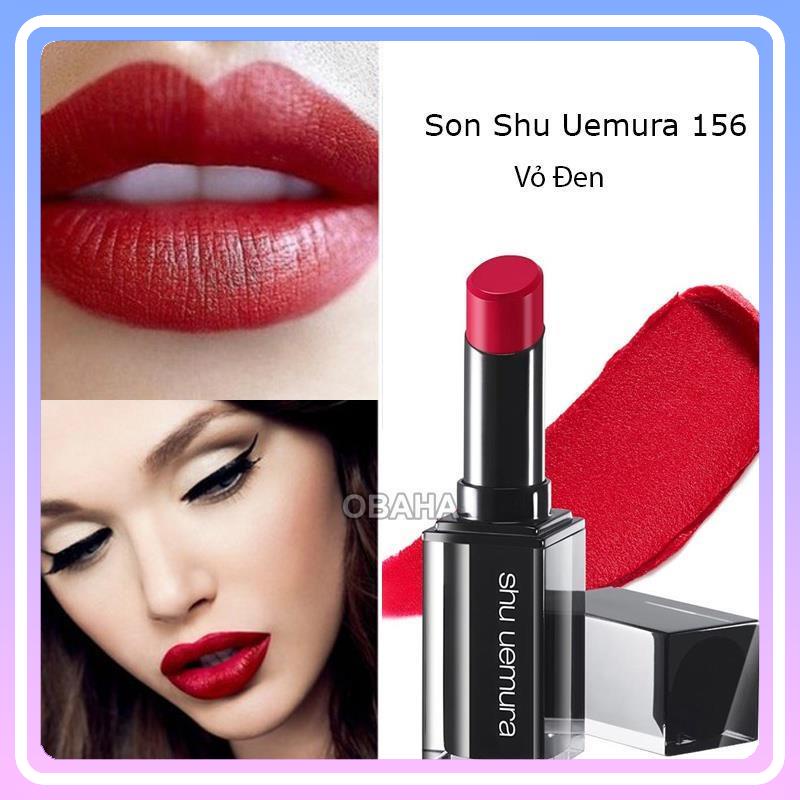 Son lì thỏi không trôi Shu uemura vỏ đen mới không chì, mềm môi chính hãng Nhật