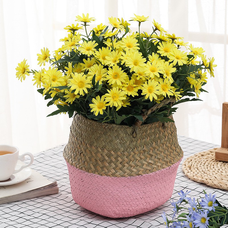 Cúc hoạ mi cao cấp (hoa lụa) 38cm 23-25bông -Hoa giả-Hoa lụa Daisy loại đẹp như thật trang trí nội thất decor