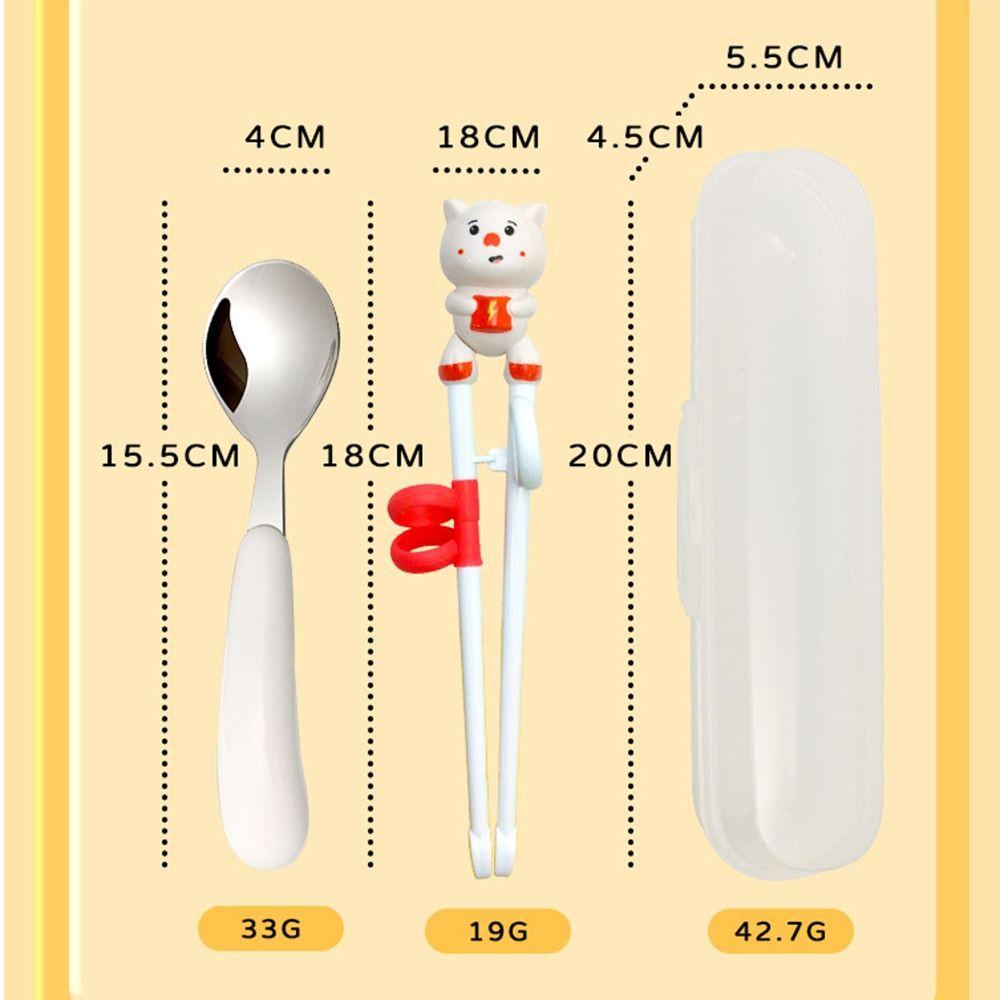 Bộ Muỗng Đũa Tập Ăn Bằng gel Silica Cho Bé