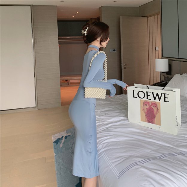 VÁY BODY DÀI KÈM PHỤ KIỆN DÂY VÒNG CỔ (V0823)