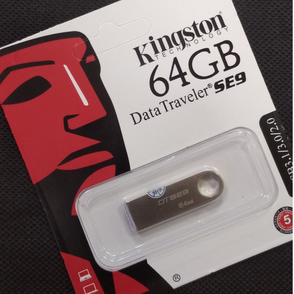 USB Kingston 64GB 2.0 DataTraveler SE9 _Chống sốc