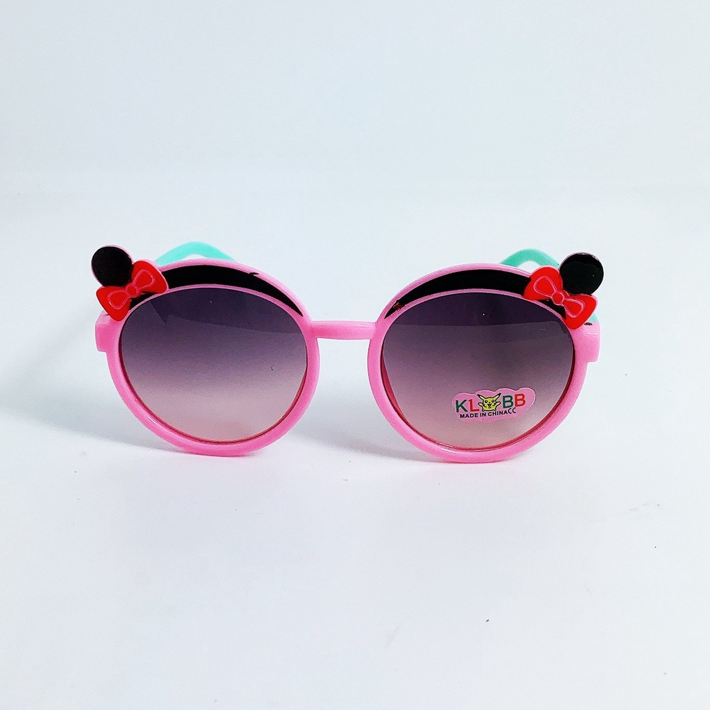 Kính mát trẻ em form ôm mặt Jun Secret tròng đính hoa dễ thương dành cho bé trai và bé gái từ 1 tới 5 tuổi JS202207