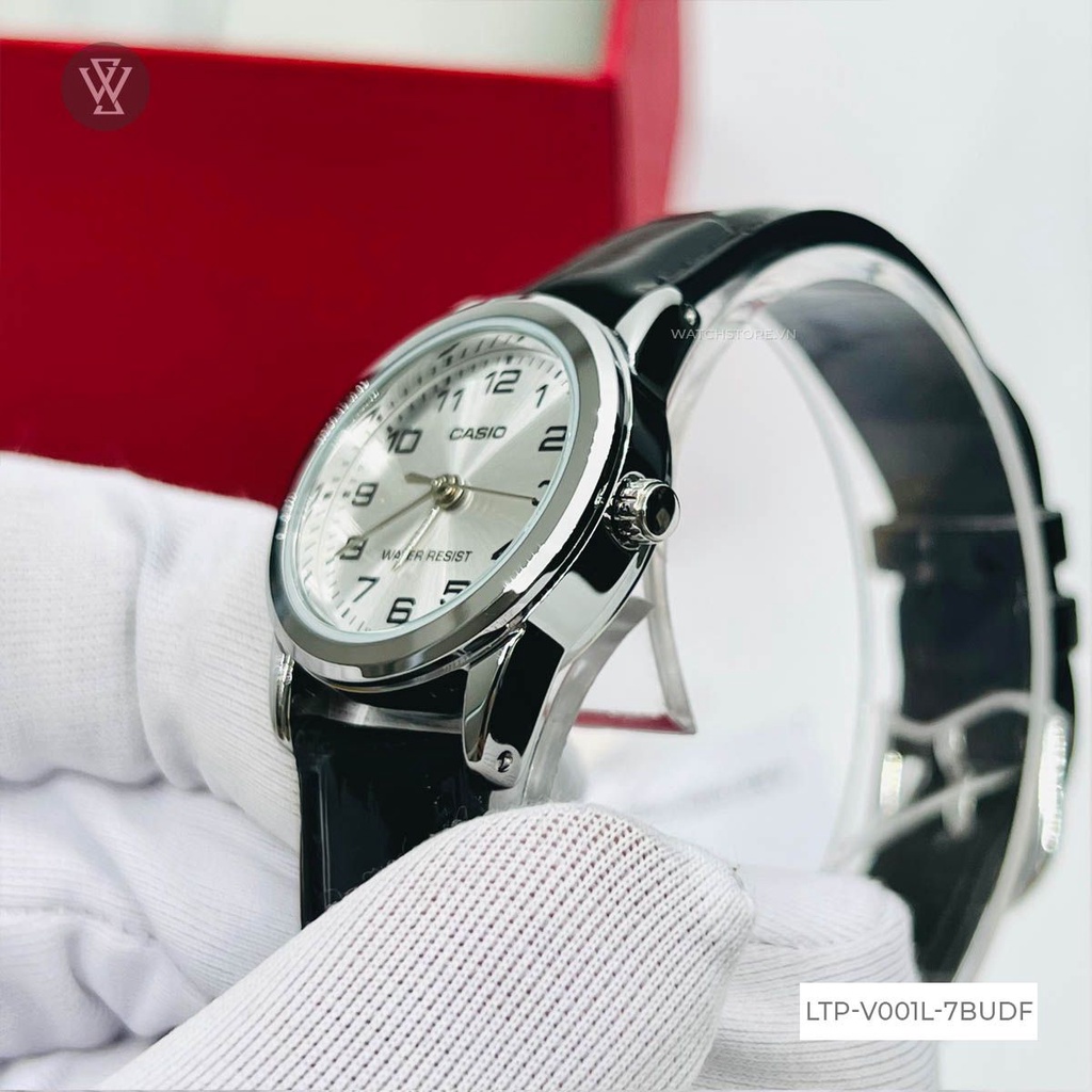 Đồng Hồ Quartz Nữ Casio WATCHSTORE LTP-V001L-7BUDF Thiết Kế Mặt Tròn Kính Khoáng 25.5mm, Dây Da, Vỏ Thép Không Gỉ Bền Bỉ