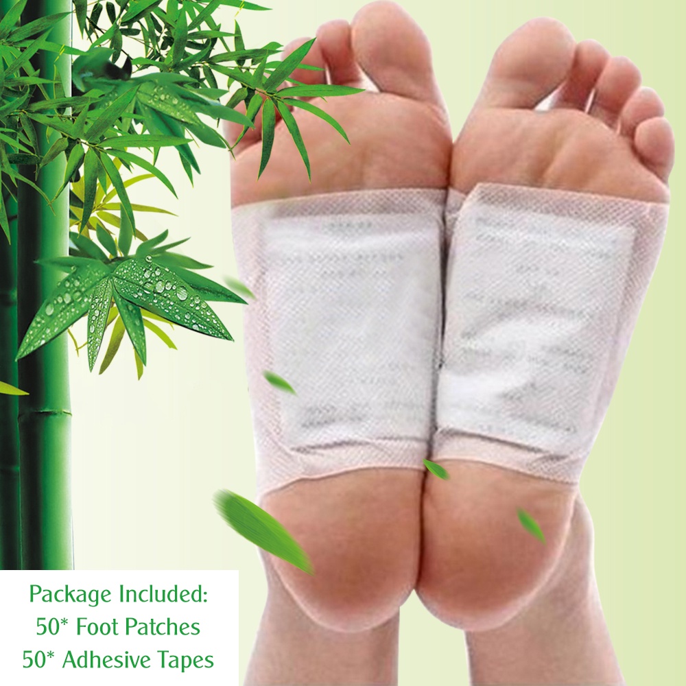 Set 50 Miếng Dán Thải Độc Giảm Cân Chăm Sóc Bàn Chân Cải Thiện Giấc Ngủ
