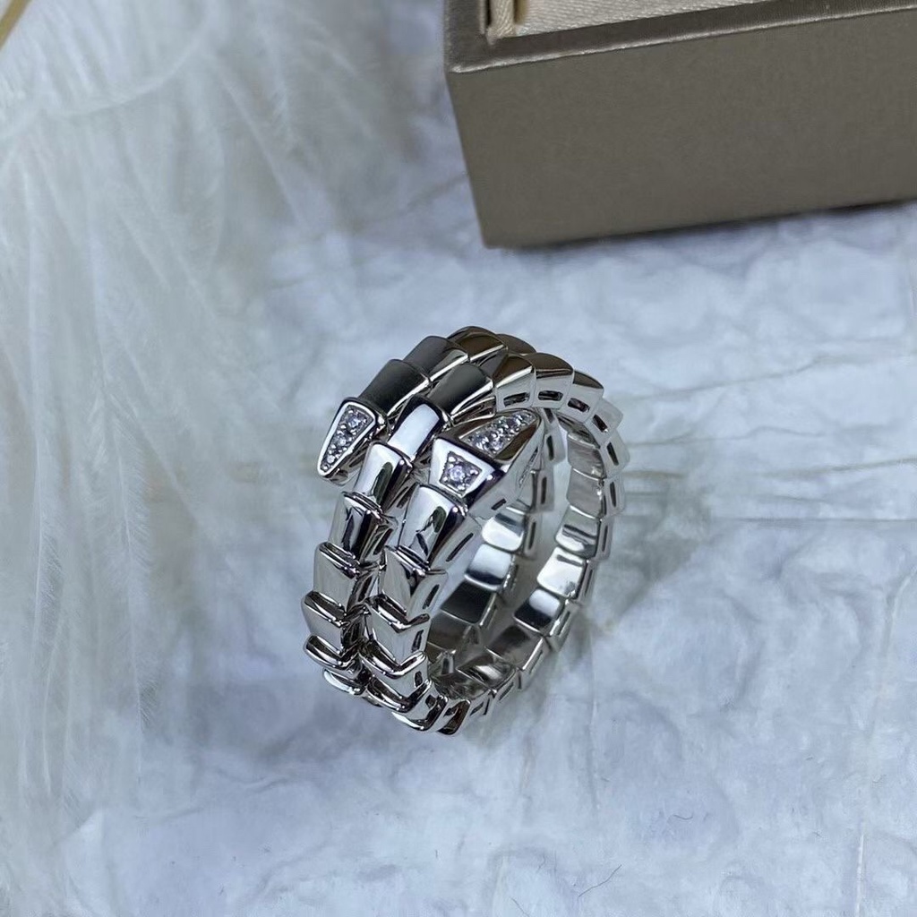 Nhẫn Cặp Bằng Thép Titan Mạ Vàng Hồng S925 Đính Kim Cương Thời Trang