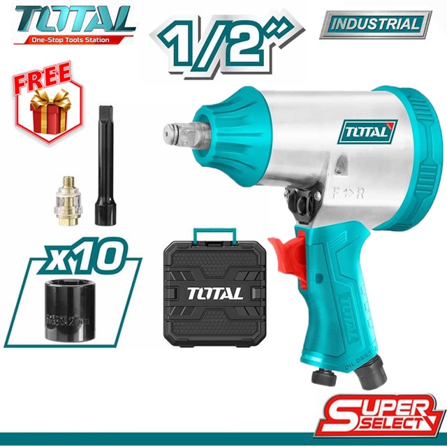 Súng mở ốc / vặn bulong dùng khí nén 1/2'' Total TAT41125