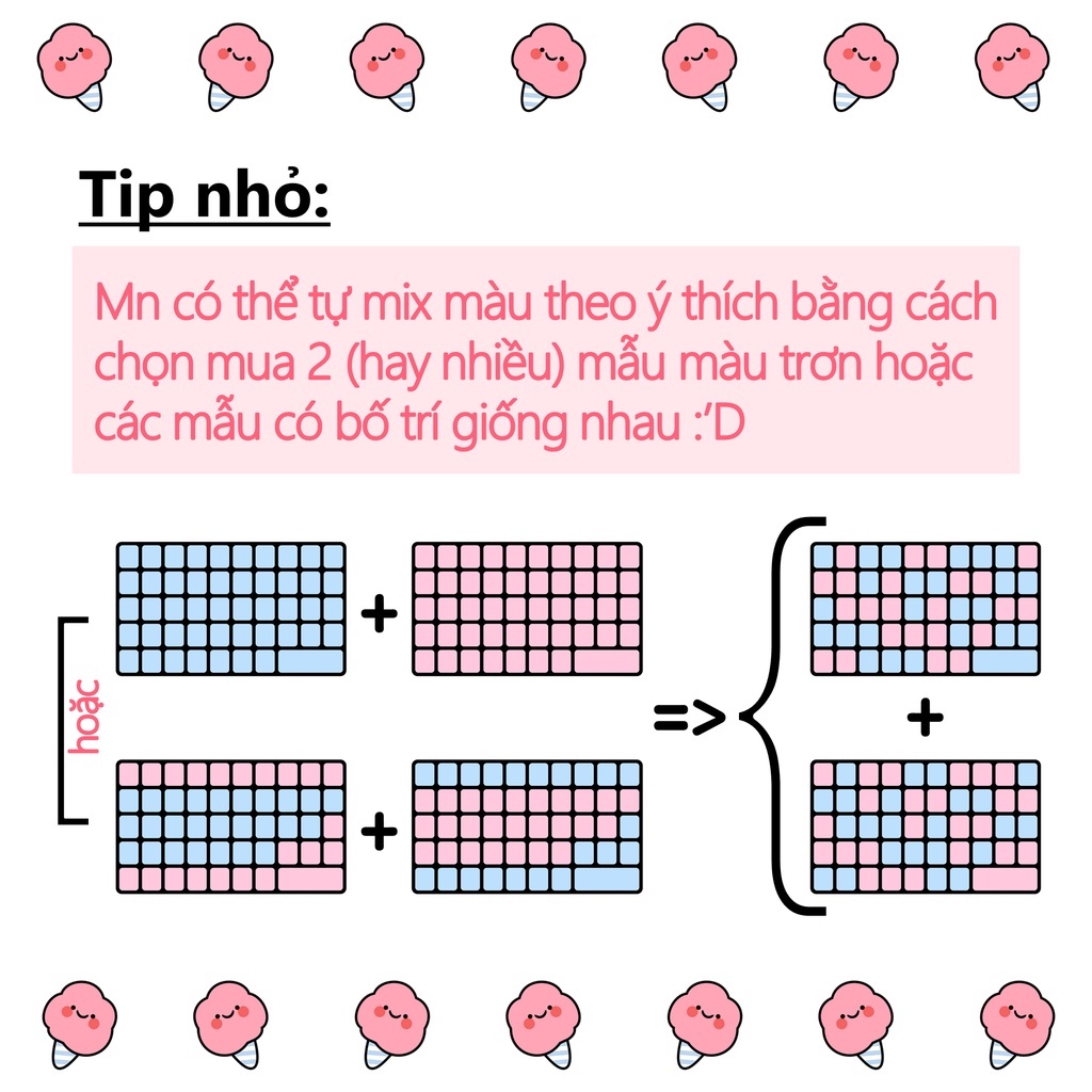 1.1cm P1 - KOREAN Miếng dán bàn phím đa ngôn ngữ tiếng Hàn Quốc sticker keyboard máy tính laptop nhiều màu cầu vồng