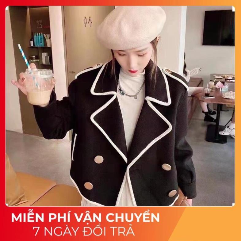 [ 𝐅𝐑𝐄𝐄 𝐒𝐇𝐈𝐏 ] ÁO DẠ CỔ VEST MÍ VIỀN SIÊU XINH