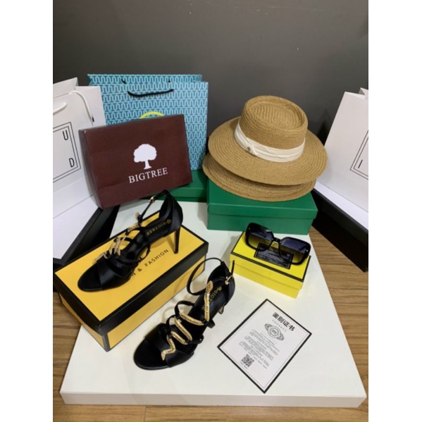 pl(ẢNH THẬT) Sandal Rắn Lụa Satin Mềm Êm Fullbox Cao Cấp