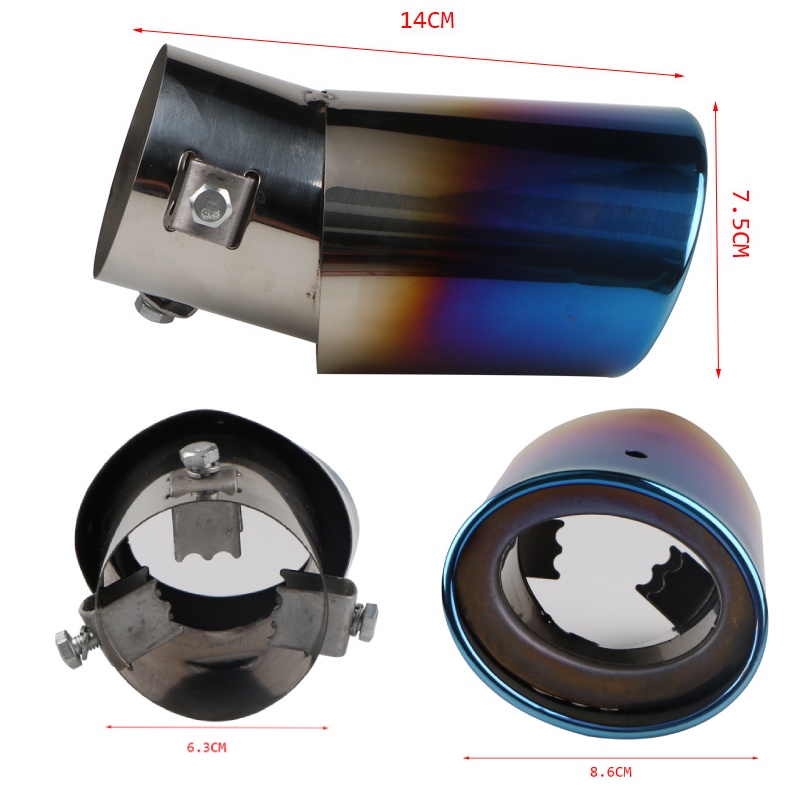 Ống Xả Khí Thải Đường Kính 1.5-2.1 inch Bằng Inox Chuyên Dụng Cho Xe Hơi