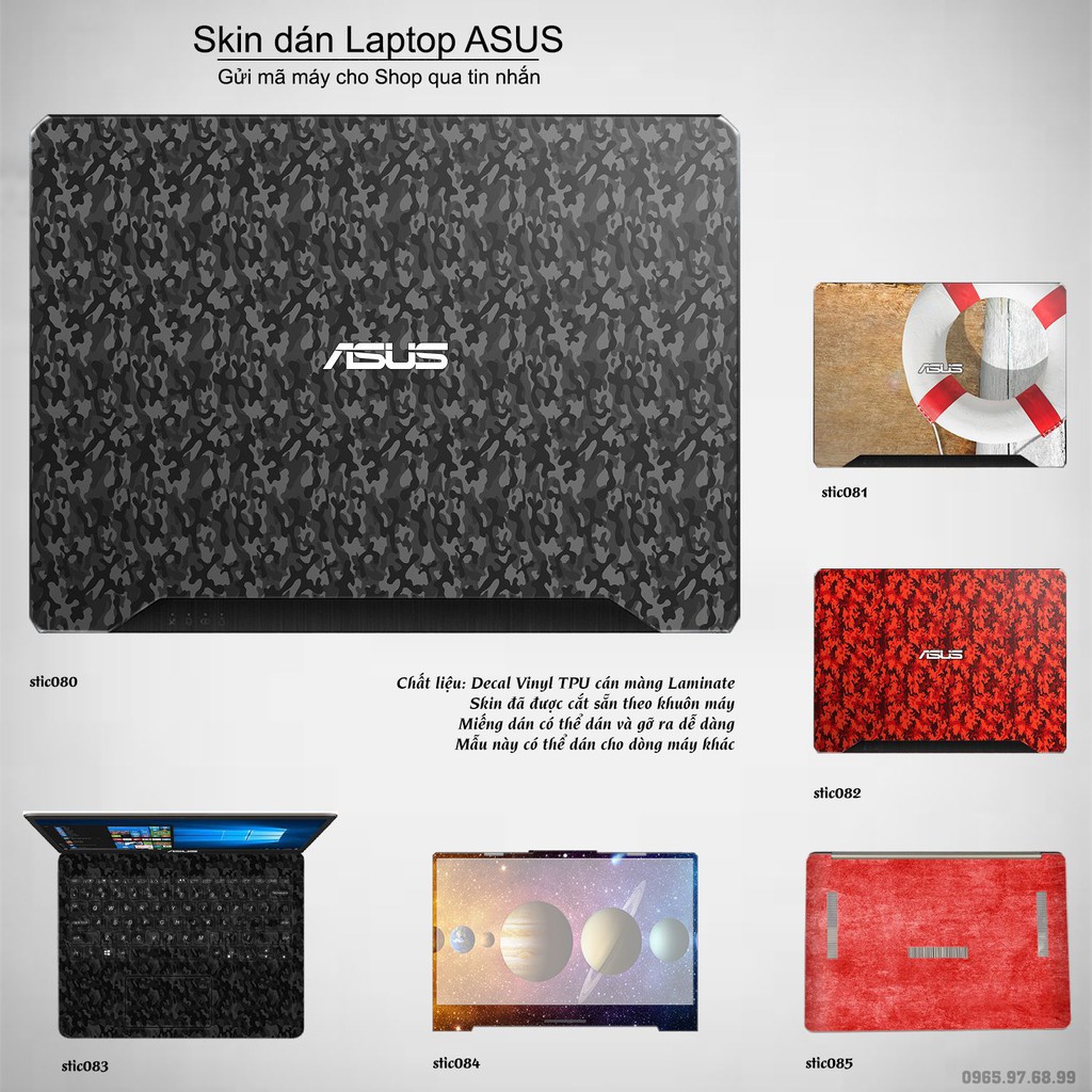 Skin dán Laptop Asus in hình Hoa văn sticker _nhiều mẫu 14 (inbox mã máy cho Shop)