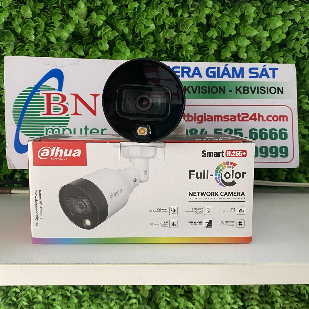 Camera IP 2.0 Full-Color DAHUA DH-IPC-HFW 1239S1-LED-S5 có màu ban đêm