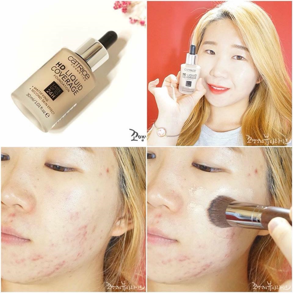 [Chính hãng] Kem nền kiềm dầu Catrice HD Liquid Coverage Foundation 24h che phủ tốt 30ml