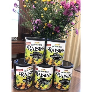 Nho khô 3 màu Ransins sunview nhập khẩu mỹ, Lon 425g