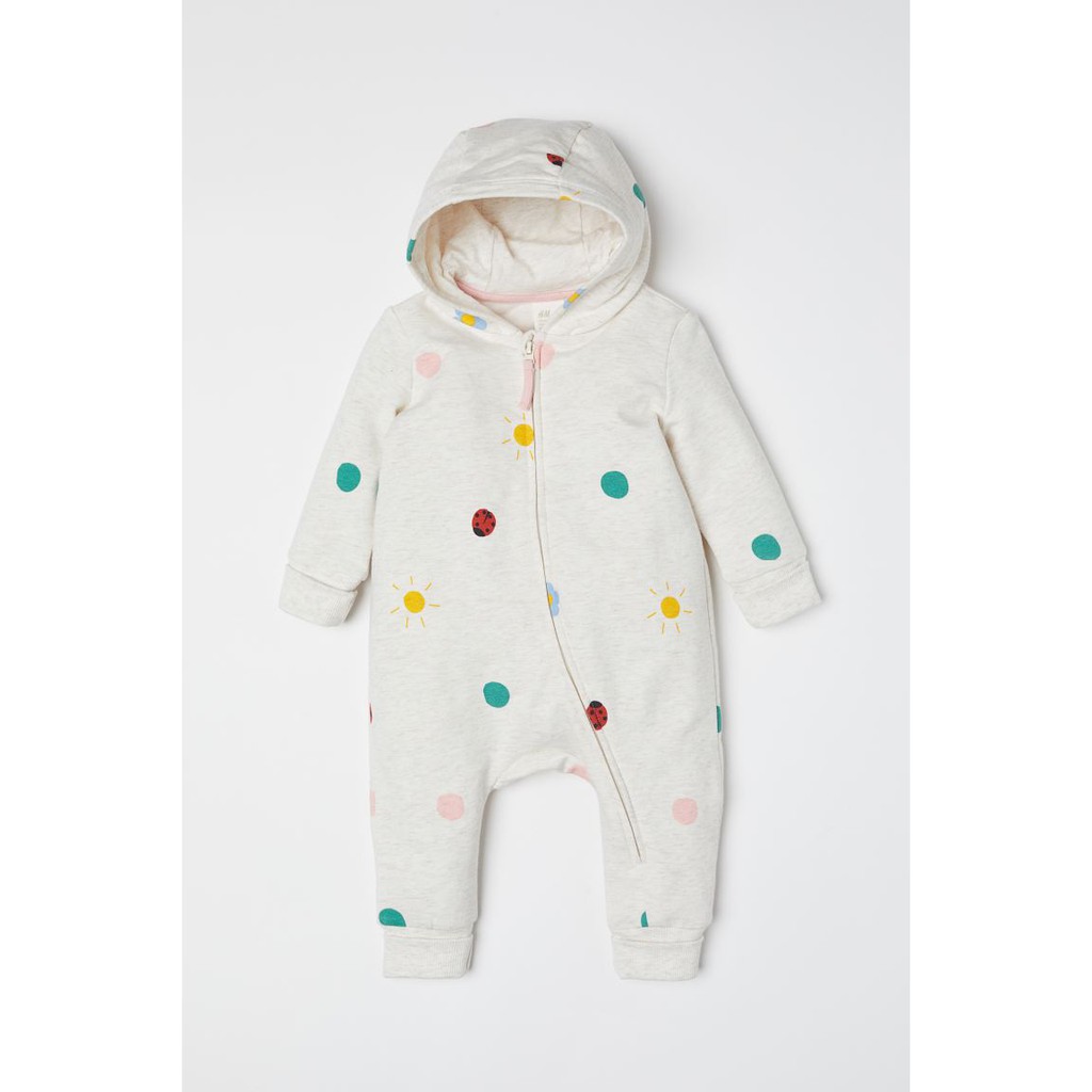 Bodysuit nỉ HM H&amp;M size 2-4m_hàng chính hãng authentic