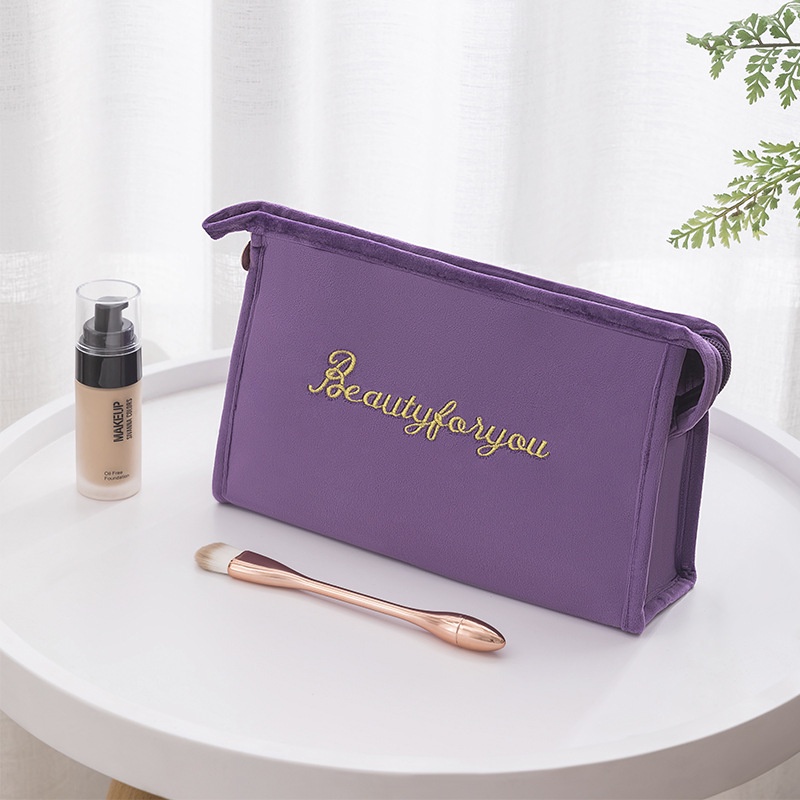 Túi Đựng Mỹ Phẩm Du Lịch Bằng Vải flannel Phong Cách Hàn Quốc