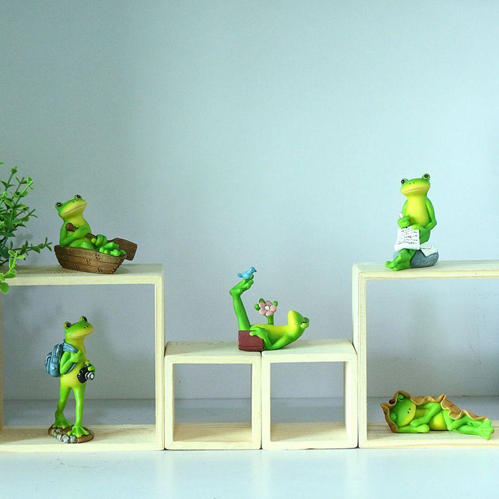 YANN1 Frogs Figurine Creative Car Home Decoration Handmade Crafts Gifts Frogs Dolls