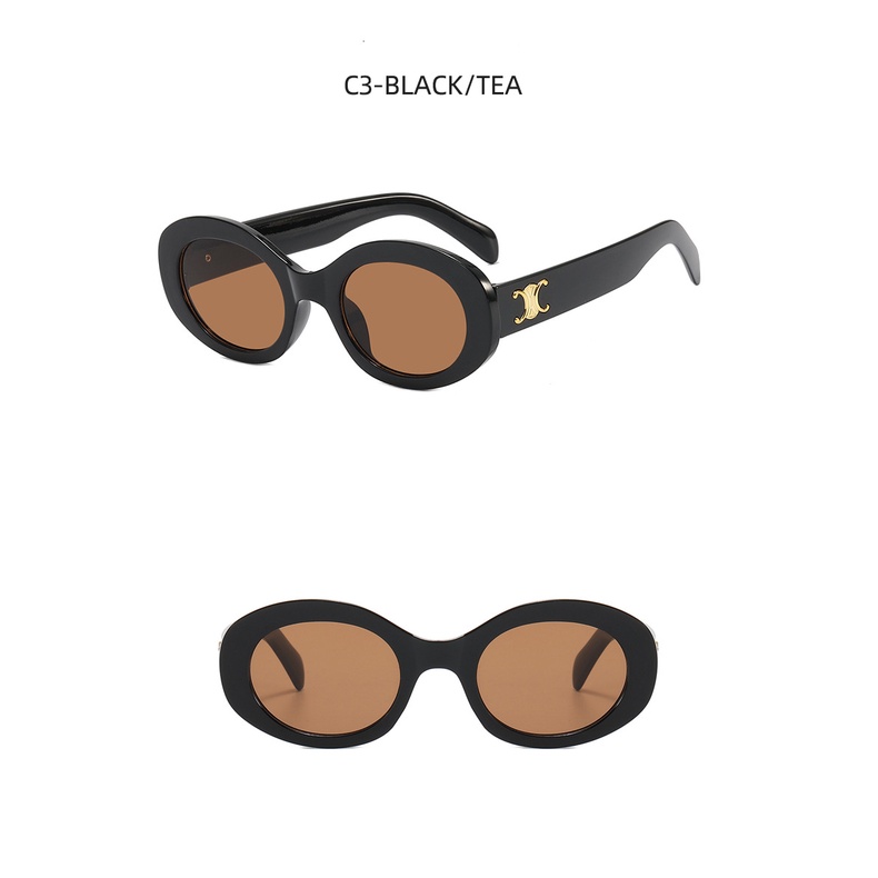 Kính Mát Gọng oval Nhỏ Phong Cách Âu Mỹ 2022