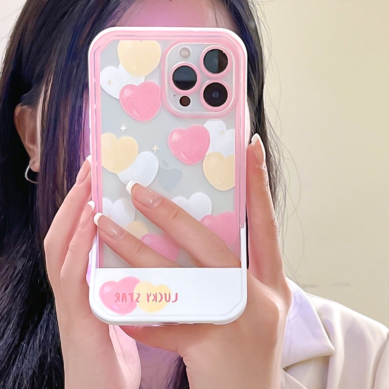 Ốp Điện Thoại Kèm Giá Đỡ Tàng Hình Chất Lượng Cao Cho iphone13 / Apple 11 / 12Pro 6 / 7 / 8p