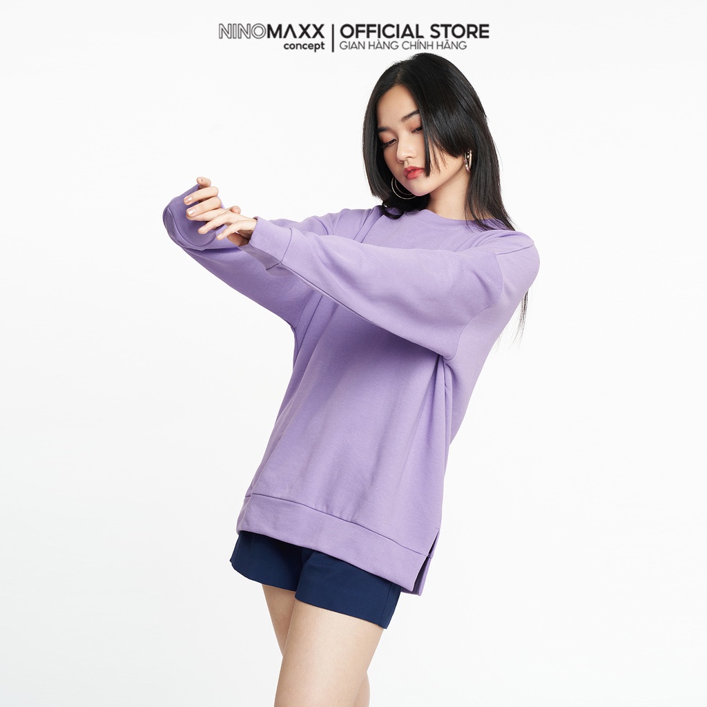 NINOMAXX Áo hoodies Nữ tay dài chất liệu cotton 2204011