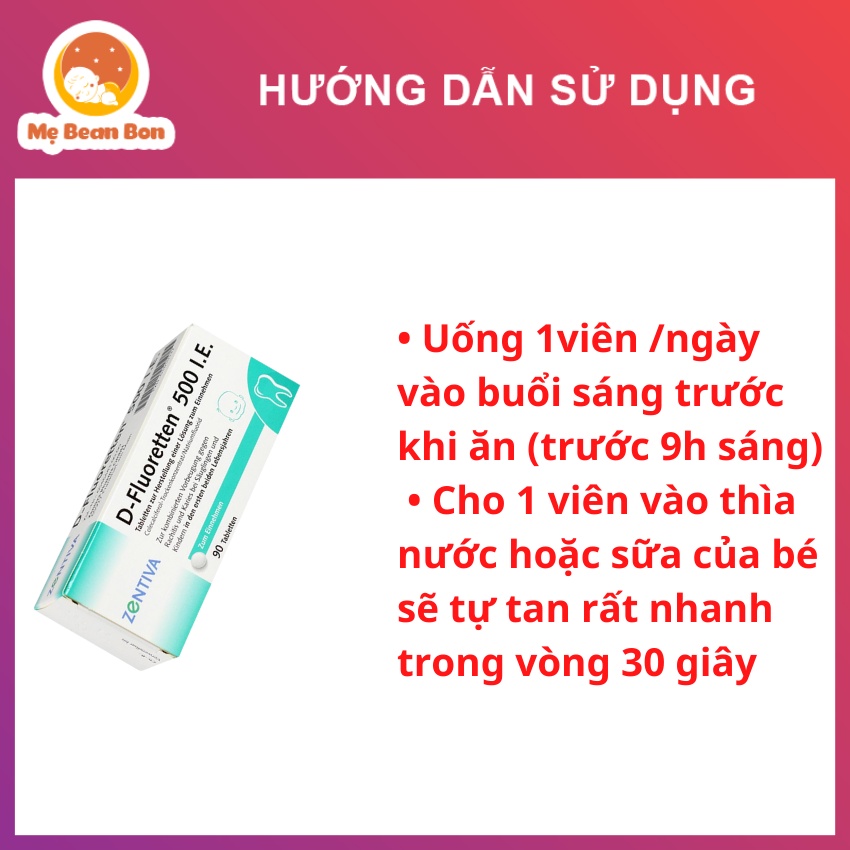 Vitamin D-Fluoretten 500 IE 90 viên, Đức