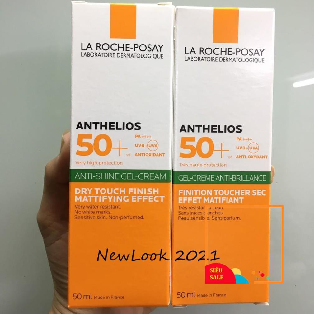 La Roche Posay Anthelios Gel Cream SPF 50+ Kem chống nắng La Roche Posay kiểm soát bóng nhờn cho da dầu