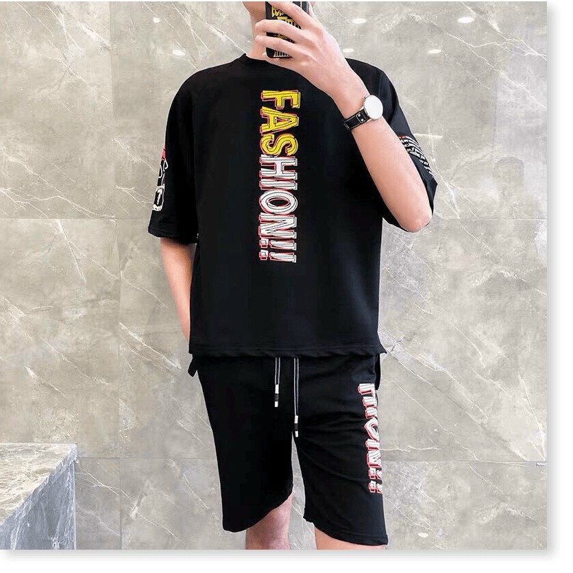 SET BỘ THỂ THAO NAM PHONG CÁCH HỌA TIẾT CÁ TÍNH THUN CO GIẢN 4 CHIỀU THOÁNG MÁT LANA FASHION