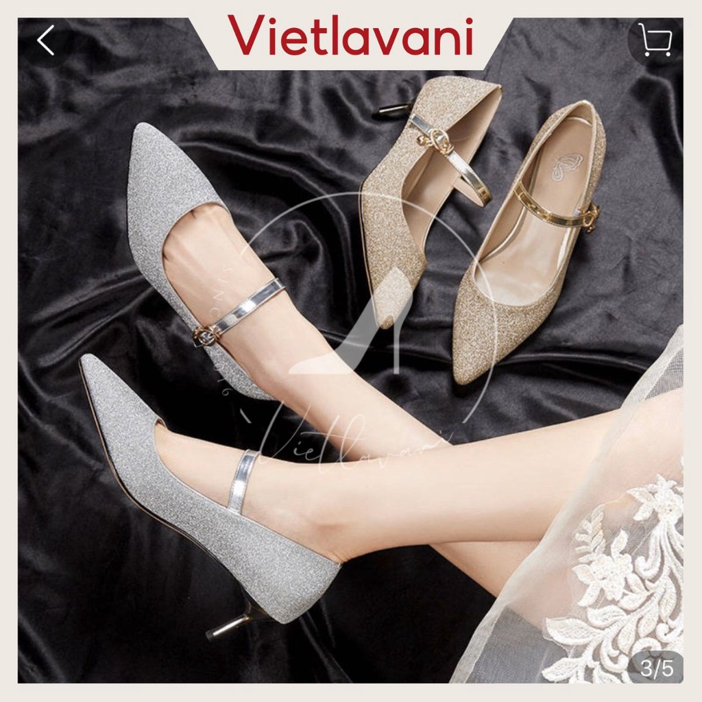 Giày cao gót 5P nhũ cực xinh mã C20