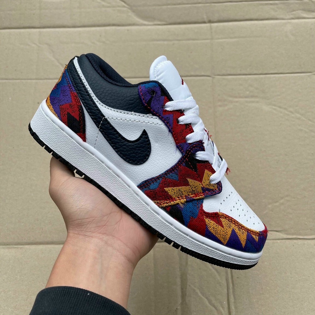 Giày thể thao nữ , sneakers Jordan 1 Thổ Cẩm hàng sc hót trend 2022