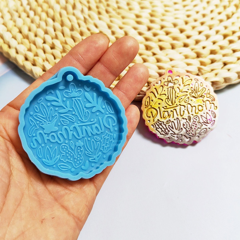 Khuôn Silicone Hình Tròn Làm Móc Khóa Epoxy Resin DIY