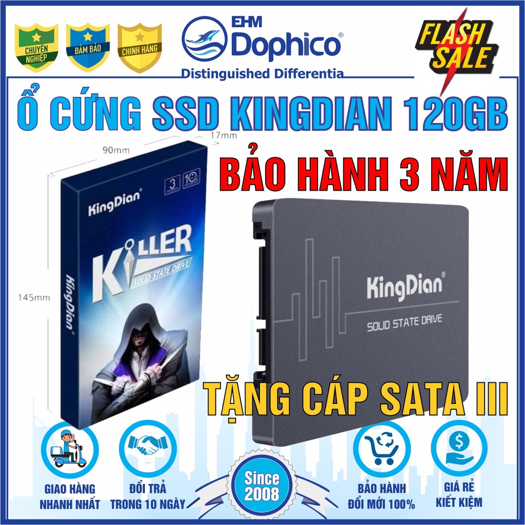 Ổ cứng SSD KingDian 120GB Sata3 – CHÍNH HÃNG – Bảo hành 3 năm – SSD 120GB – Tặng cáp dữ liệu Sata 3.0 | BigBuy360 - bigbuy360.vn