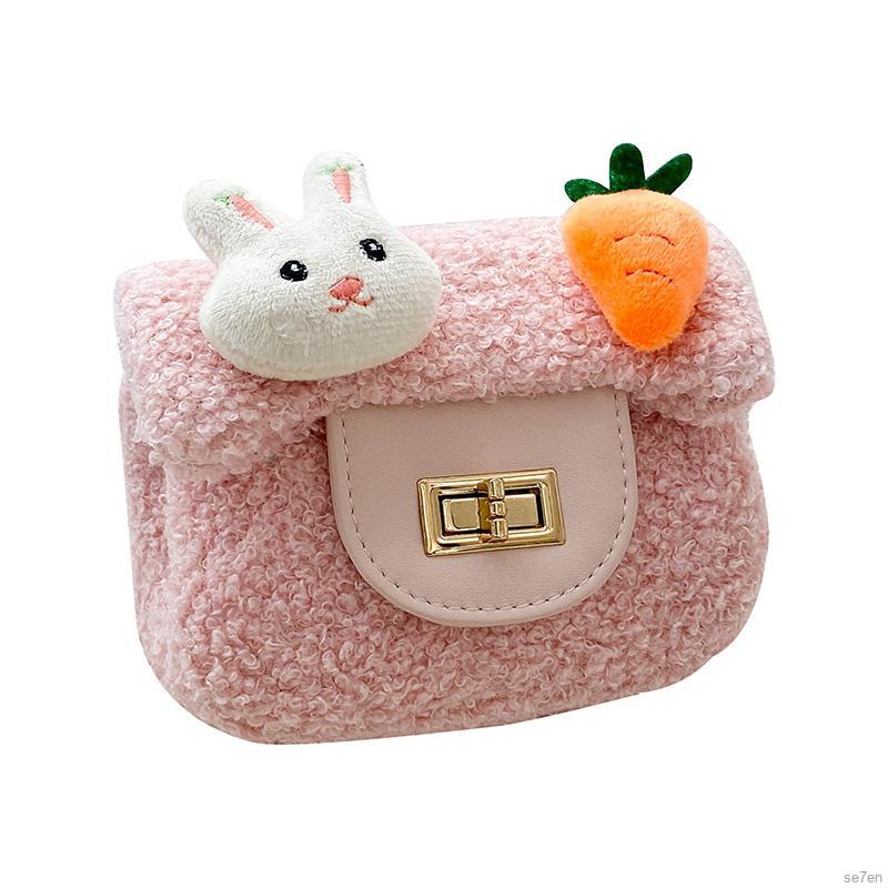 Se7en Cute Rabbit Decorative Shoulder Bag Fashion Girl Crossbody Bag For 1-4Y