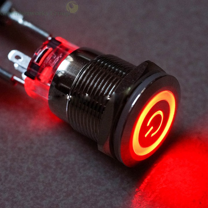 Công tắc led tự khoá, nhấn nhả cho loa di động 12mm 16mm. Công tắc nhẫn giữ DC từ PTD Sound