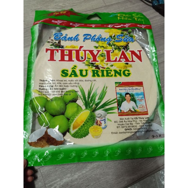 Bánh phồng sữa miền tây bánh tráng sữa vị sữa dừa sầu riêng thơm ngon