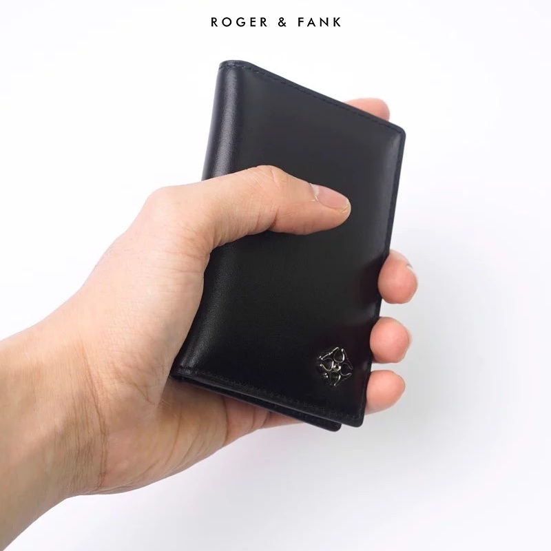 Ví da bò non card gập cao cấp ROGER & FANK