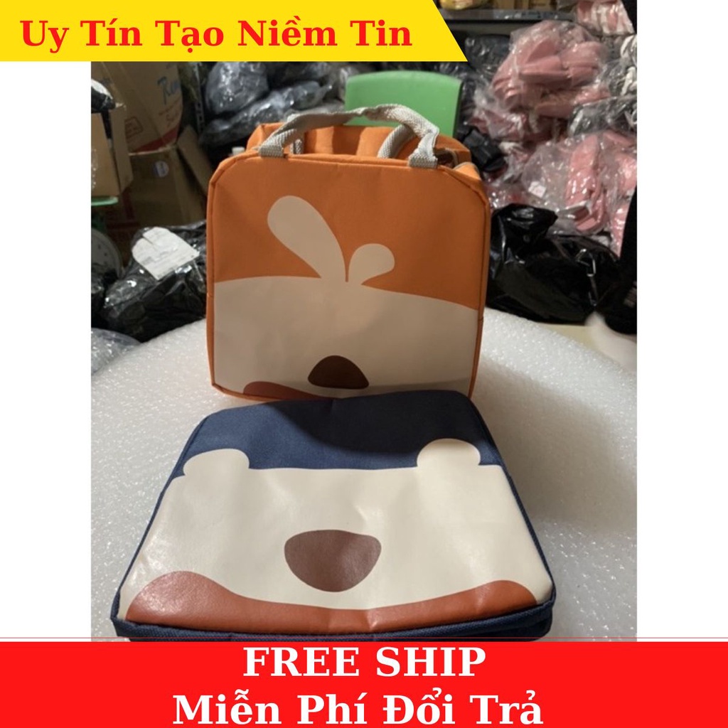 Túi Giữ Nhiệt Hình Gấu Xinh Xắn - Túi Giữ Nhiệt Đựng Hộp Cơm - Chống Thấm, Siêu tiện lợi