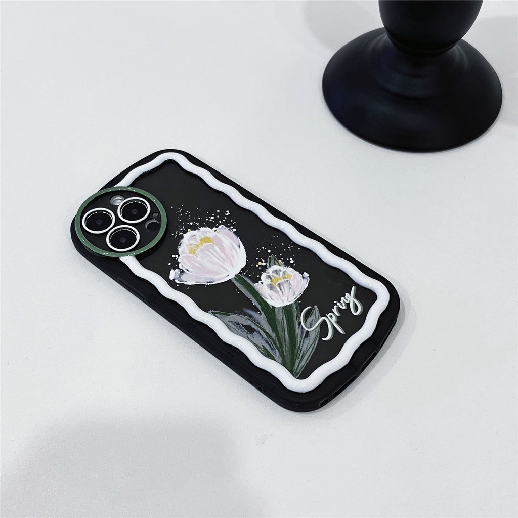 Ốp Điện Thoại Tpu Dẻo Họa Tiết Hoa Đơn Giản Thời Trang Chống Rơi Cho iphone 11 12 13Pro XS Max X XS XR