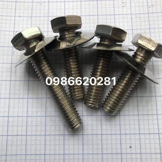 Ốc/bulon 8ly inox có long đền