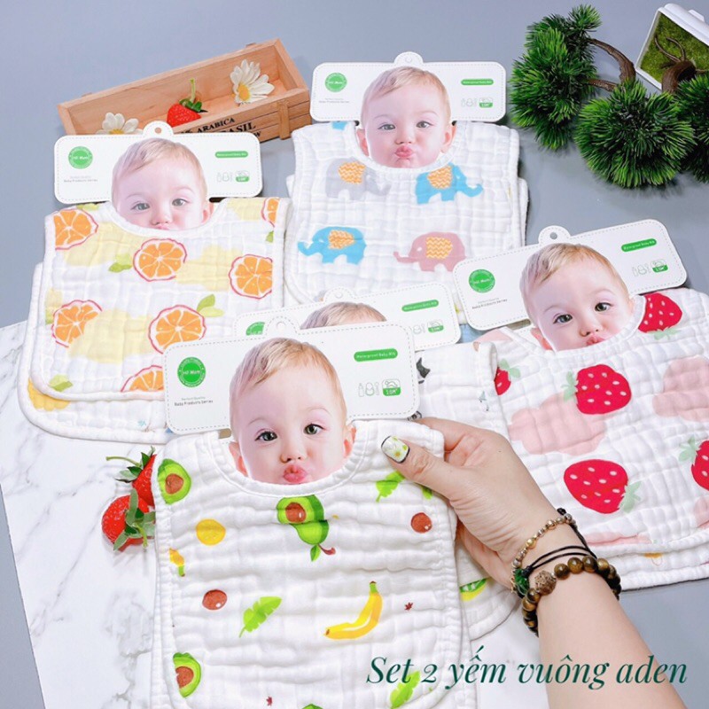 [HOT] Set 2c Yếm Aden Sợi Tre Cao Cấp Cho Bé