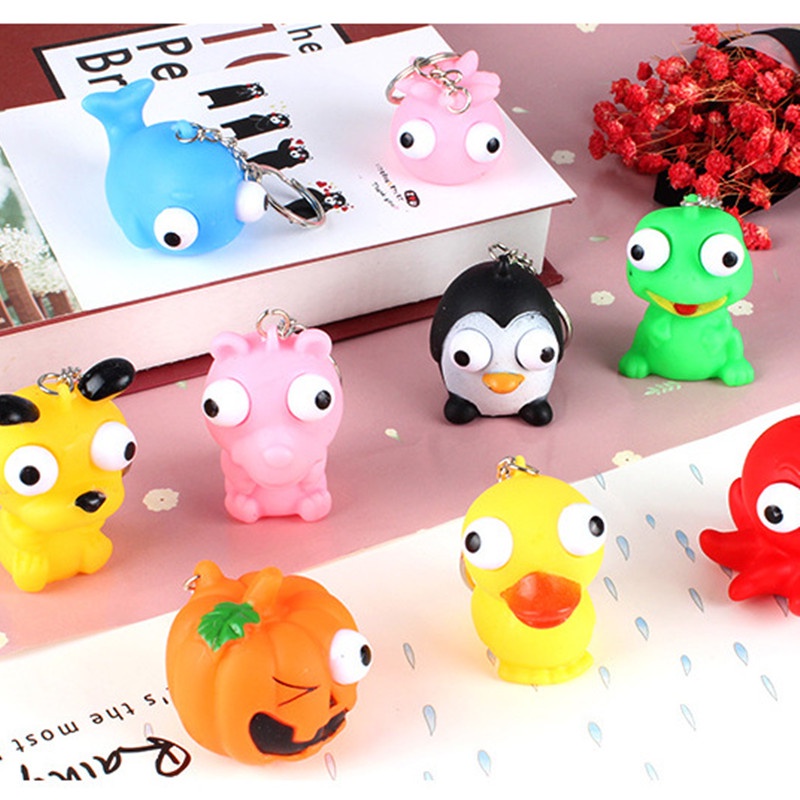 Đồ Chơi Nắn Bóp Đàn Hồi Giảm stress Hình Đôi Mắt Động Vật