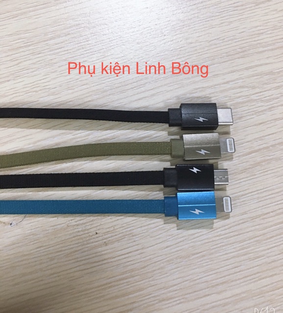 ( Lẻ=Sỉ) cáp ngắn iphone,samsung,typec bọc vải det,sạc nhanh siêu bền