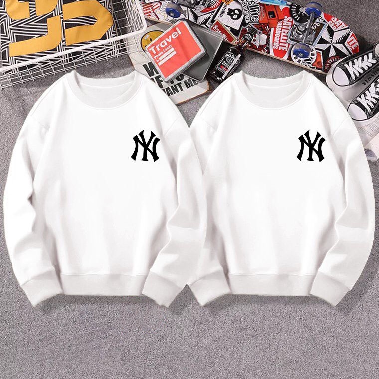 Áo sweater nam nữ phong cách NY oversize, Áo hoodie nỉ LOGO NY form rộng Unisex | BigBuy360 - bigbuy360.vn