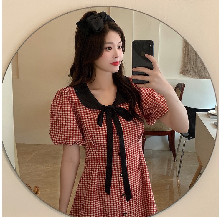 Đầm Bigsize caro nổi phong cách tiểu thư 60 - 73 ký